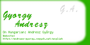 gyorgy andresz business card